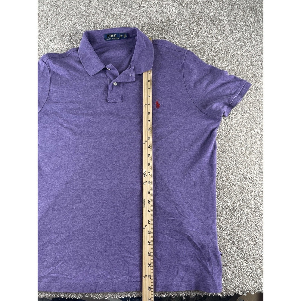Polo Ralph Lauren Solid Purple Soft Cotton Polo Shirt Red Pony Mens XL Preppy - Picture 6 of 8